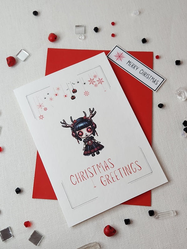 Christmas Greetings Xmas Card - Donna