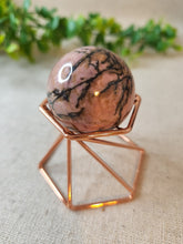 Load image into Gallery viewer, 30mm Rhodonite Sphere in stand
