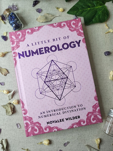 A Little Bit of Numerology Book with Crystal Chips and Flowers