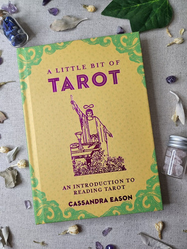 A Little Bit of Tarot Book with Crystal Chips and Flowers