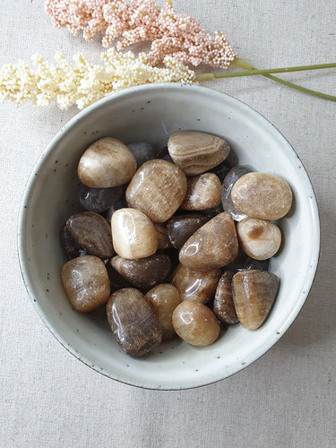 aragonite Tumble Stones in a bowl