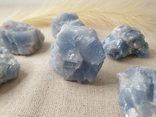 Blue Calcite Raw Stones