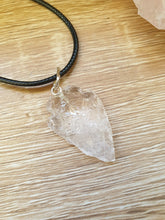 Load image into Gallery viewer, Clear Quartz Arrowhead Pendant and Cord 
