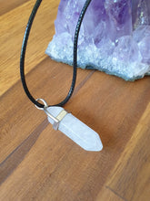 Load image into Gallery viewer, Clear Quartz Necklace on Amethyst

