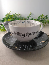Load image into Gallery viewer, Black and White Fortune Telling Teacup Set
