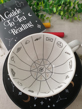 Load image into Gallery viewer, Black and White Fortune Telling Teacup Set and information booklet
