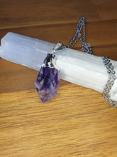 Load image into Gallery viewer, Amethyst Necklace on Selenite
