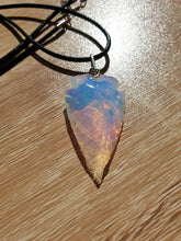 Load image into Gallery viewer, Opalite Arrowhead Pendant and Cord 
