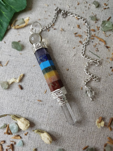 Chakra Pendulum with Crystals and Herbs