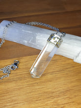 Load image into Gallery viewer, Clear Quartz Necklace on Selenite
